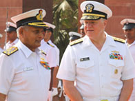 Naval Chief Admiral Nirmal Verma interacting with Admiral Gary Roughead
